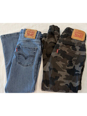 Levi's Boys Size 6 Lot 511 slim Jeans Camo Joggers  Pants 2 pc